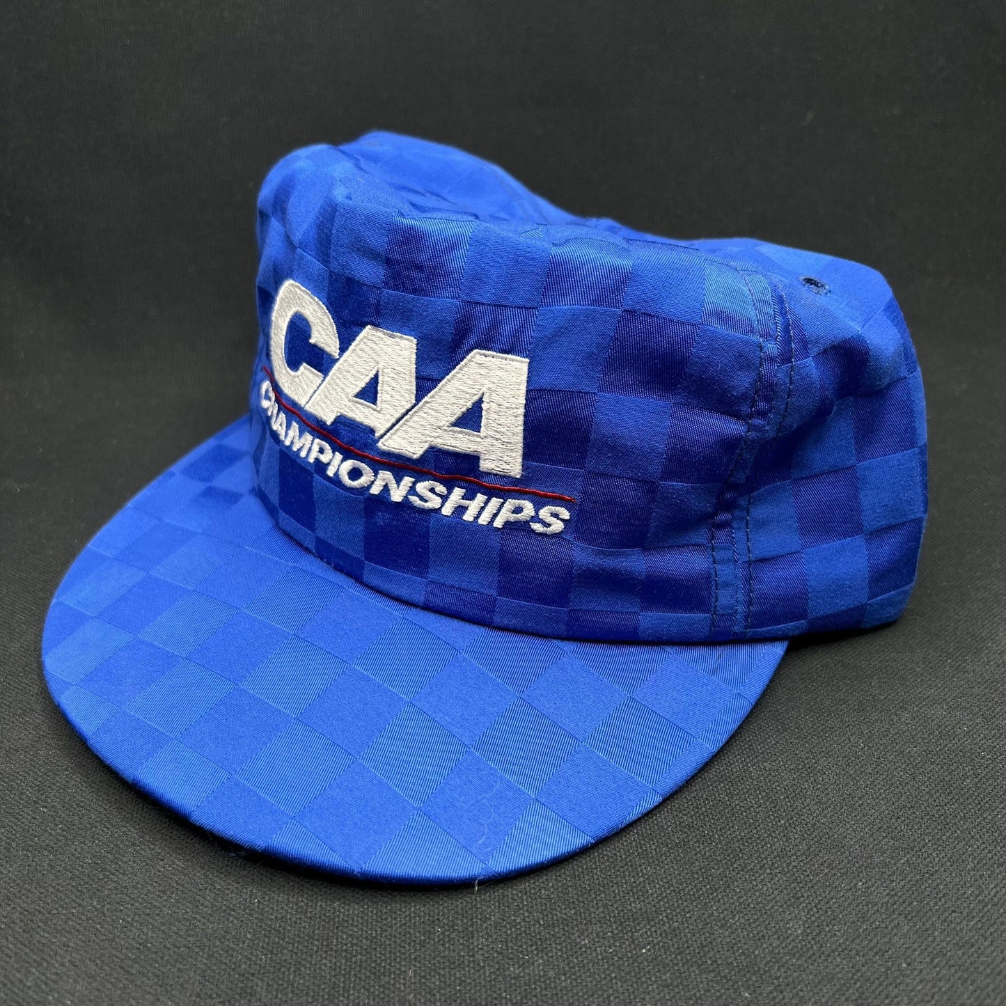 Vintage CAA Championships Snapback Hat USA Made Checkered