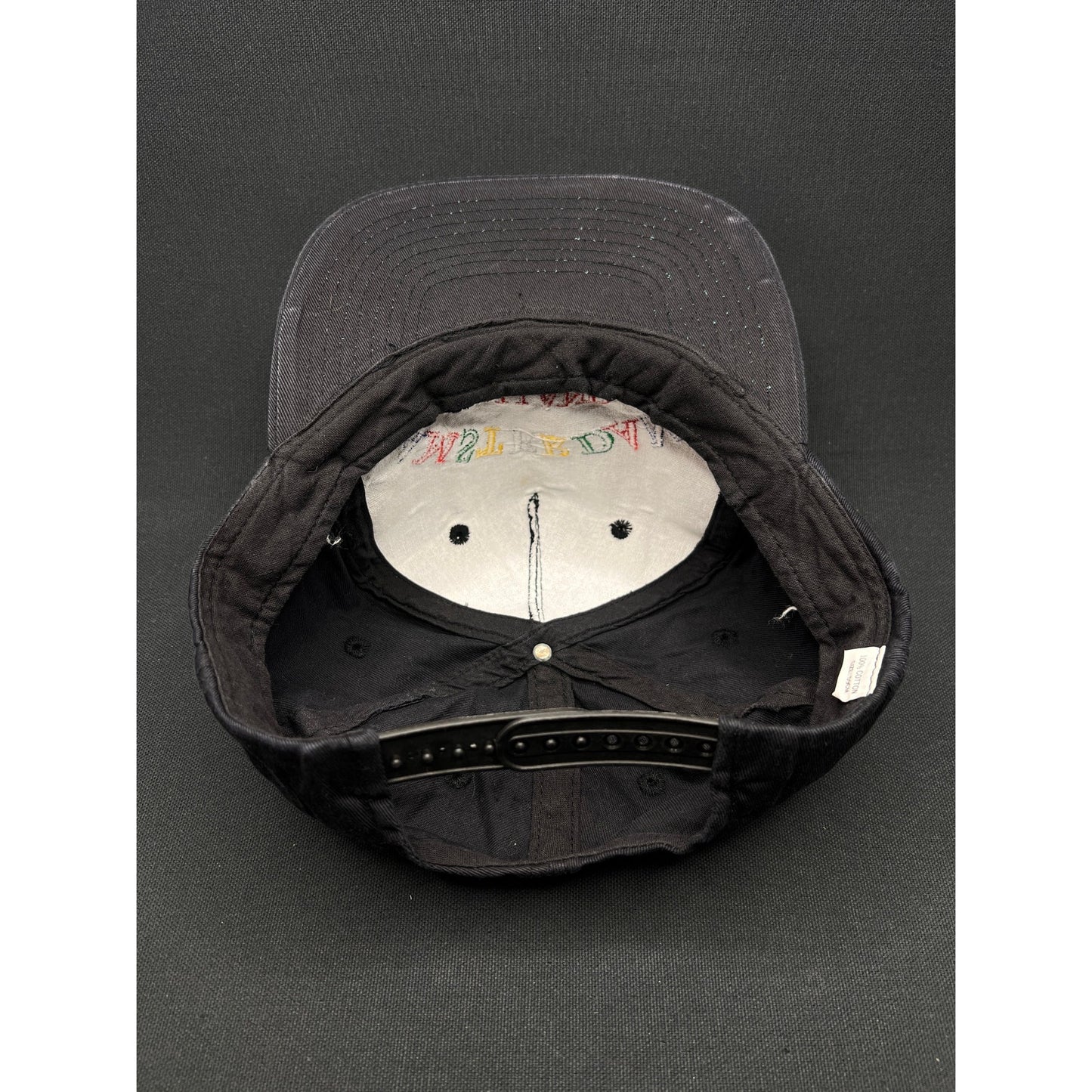 Vintage 1990s Amsterdam Holland Snapback Hat – Rainbow Embroidery, Heady Cap