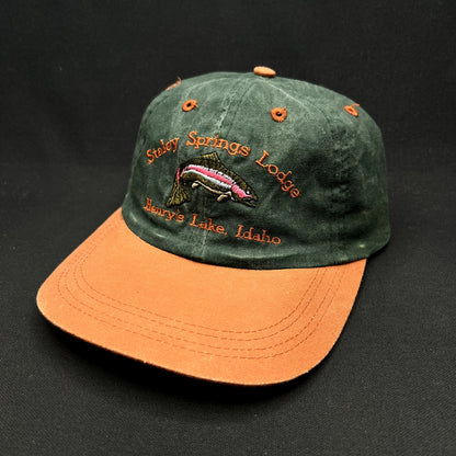 Vintage Staley Springs Lodge Henry’s Lake Idaho Trout Strapback Fishing Hat