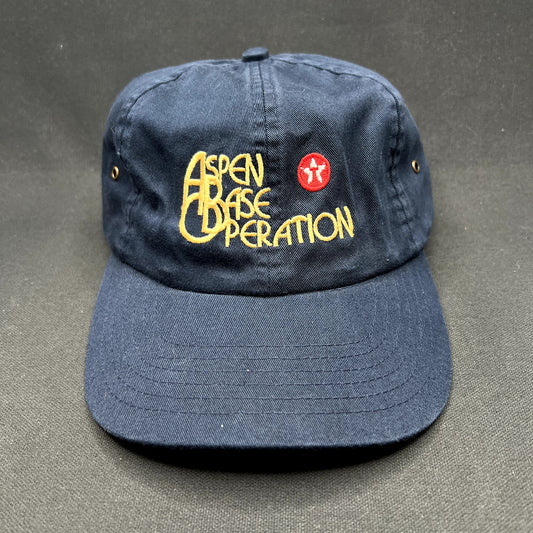 Vintage Aspen Base Operation Strapback Hat Falcon Headwear Ski Resort