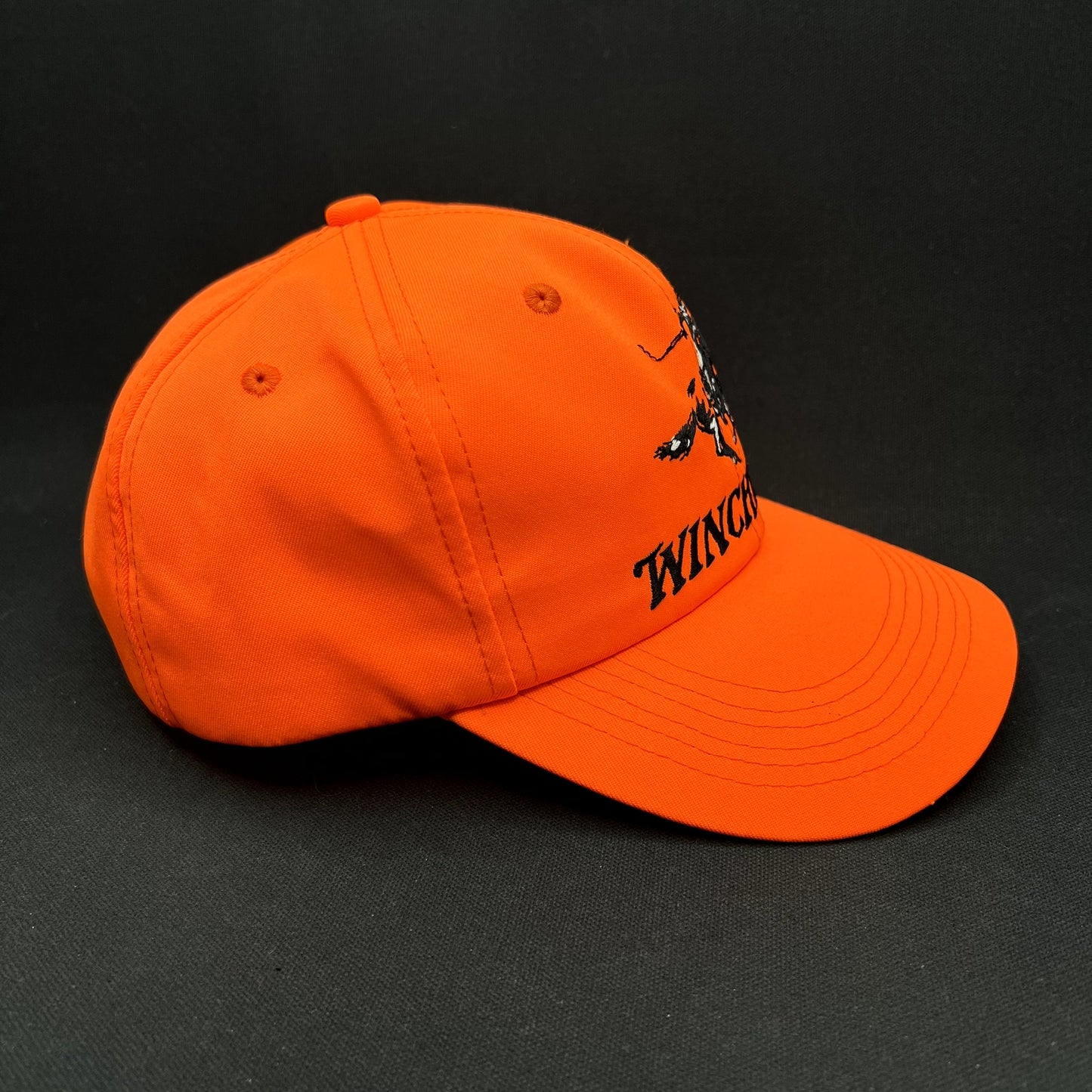 Vintage Winchester Firearms Snapback Hat Blaze Orange USA Made Nilo Farms