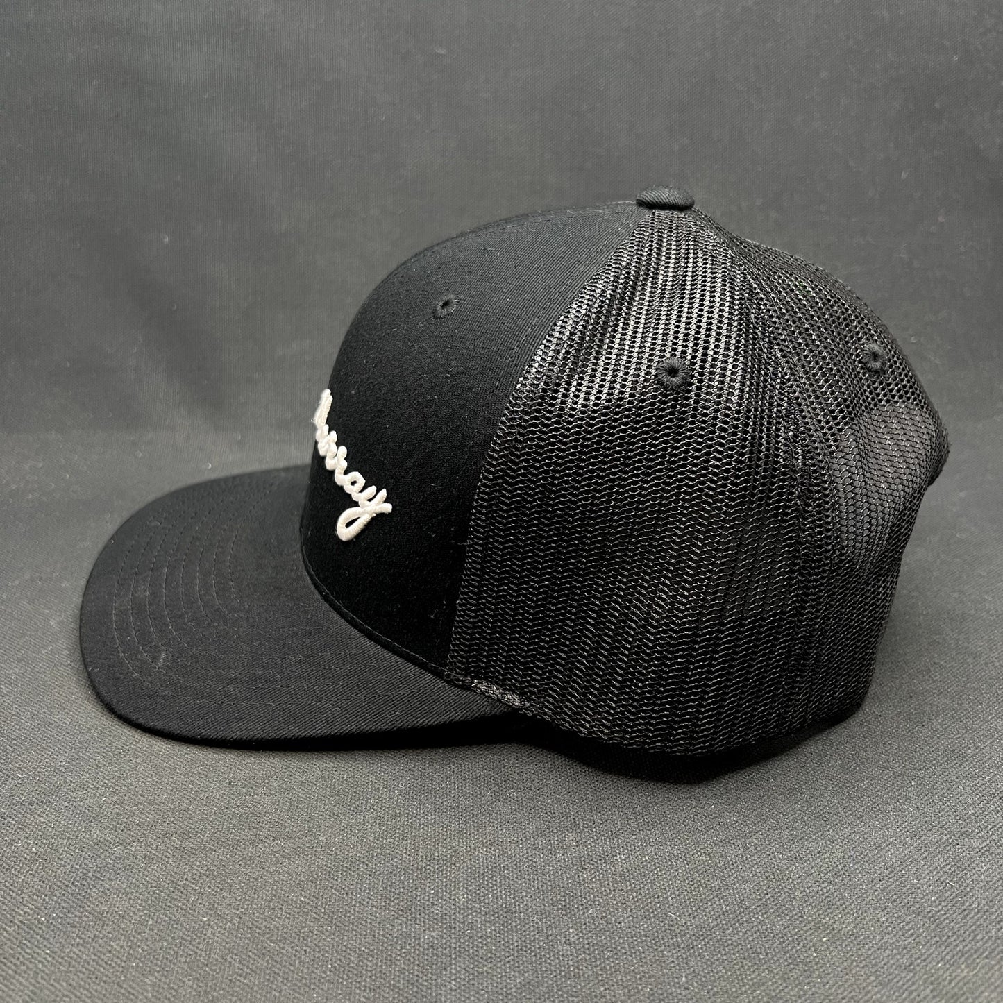 William Murray Golf Script Logo Snapback Trucker Hat Plaid Undervisor