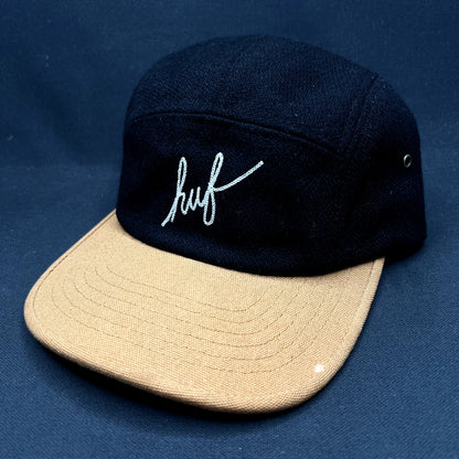 HUF Custom Made Headwear Strapback Camp Hat Black Tan