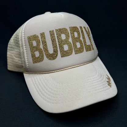 Retro Bubbly Gold Glitter Trucker Snapback NBRHD Neighborhood Laguna Hat