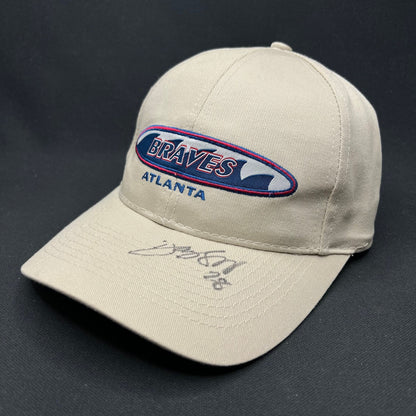 Vintage Atlanta Braves Logo Athletic Strapback Hat Signed #28