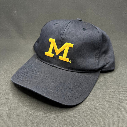 Vintage Michigan Wolverines Block M Snapback Hat Twins Enterprise NCAA