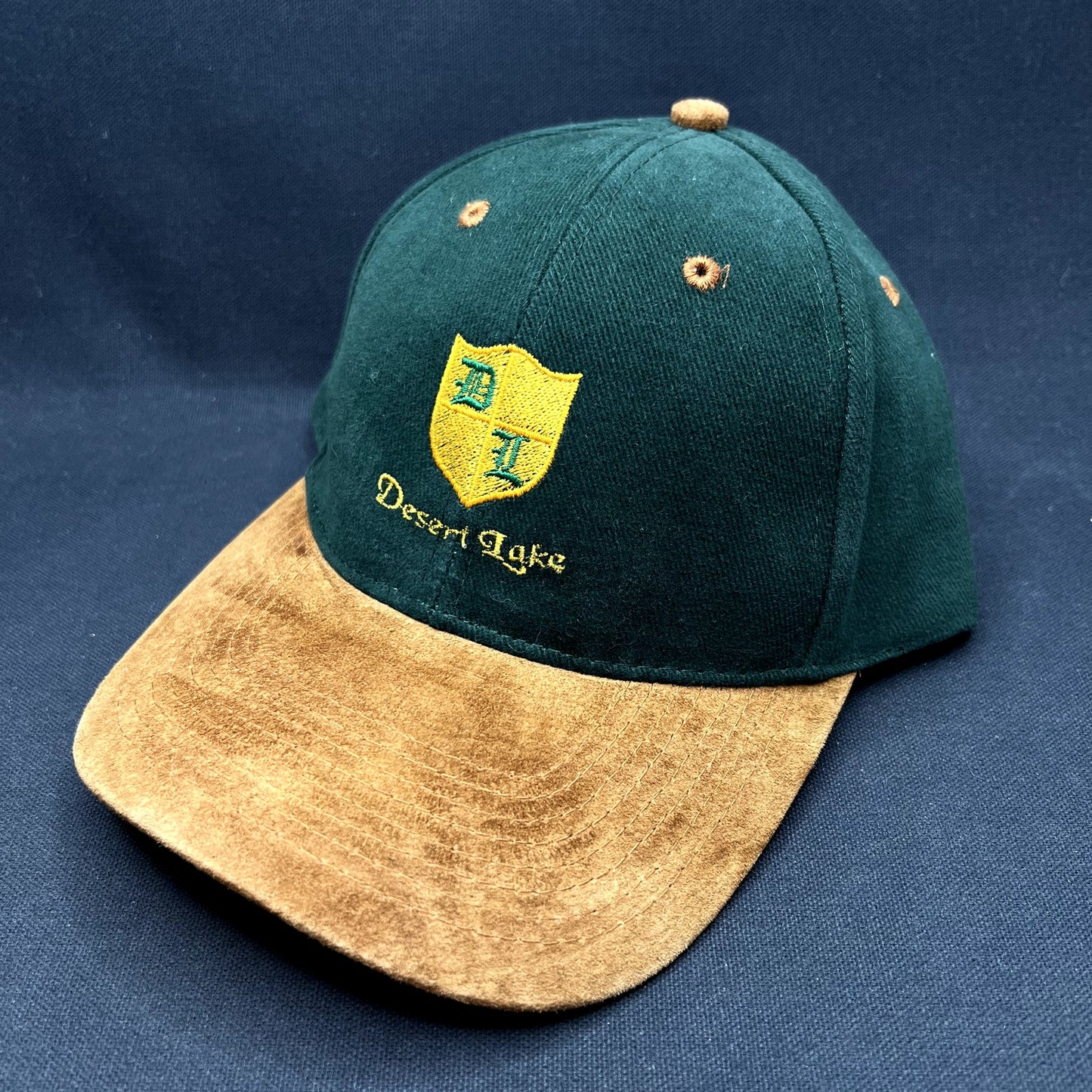 Vintage Desert Lake Golf Strapback Hat Suede Brim OTTO Leather Strap