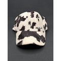 BULA Cow Print Fleece Cap Black White Plush Streetwear Hat