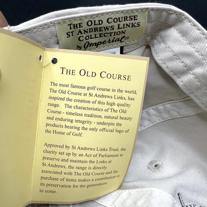 NWT The Old Course St Andrews Links Imperial Strapback Golf Hat Home of Golf