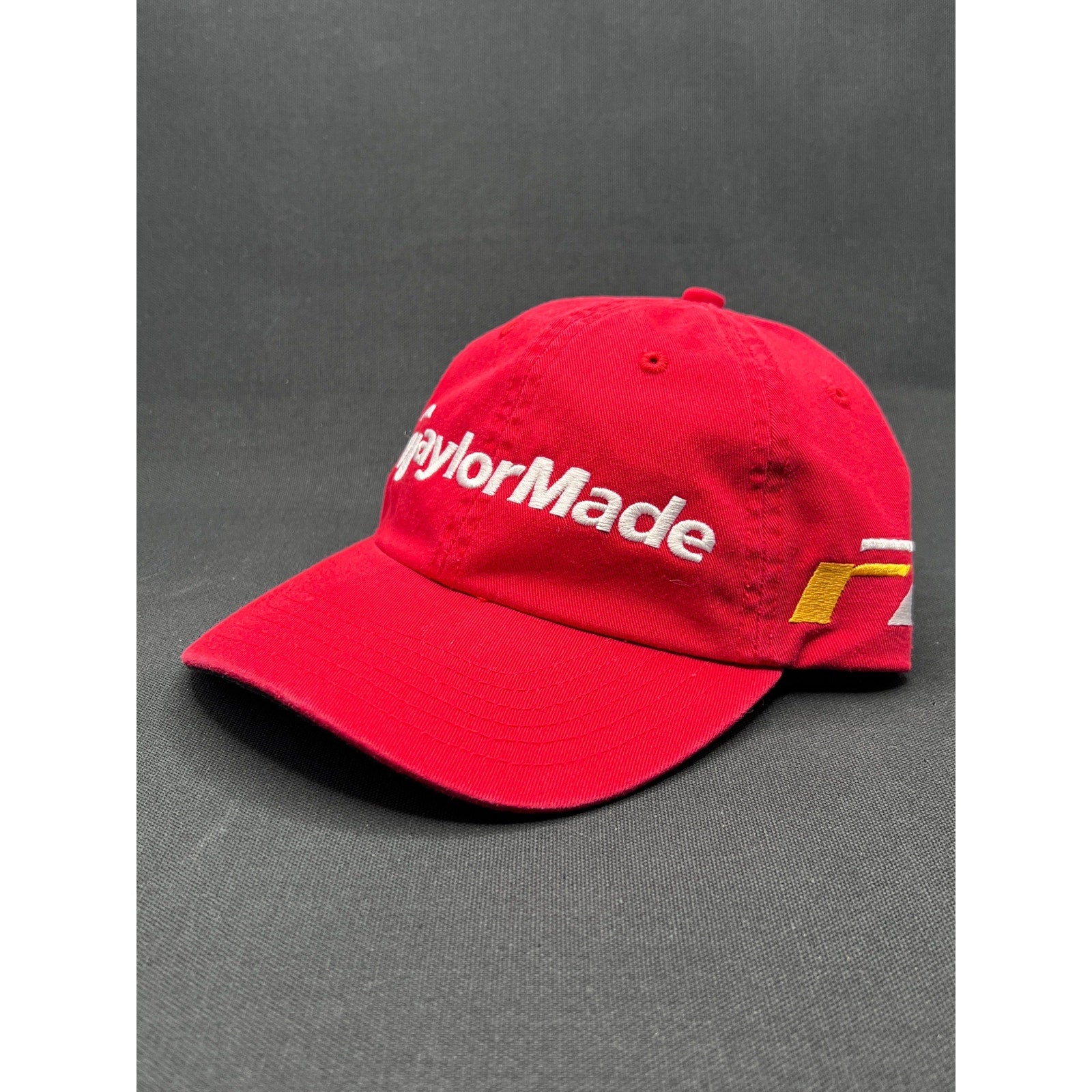 TaylorMade Golf Strapback Hat – Red Cotton Cap w/ Black Brim