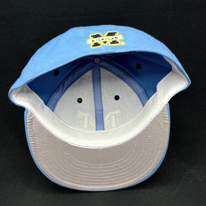 Vintage Michigan Wolverines Colosseum Fitted Hat Size 7 Blue NCAA