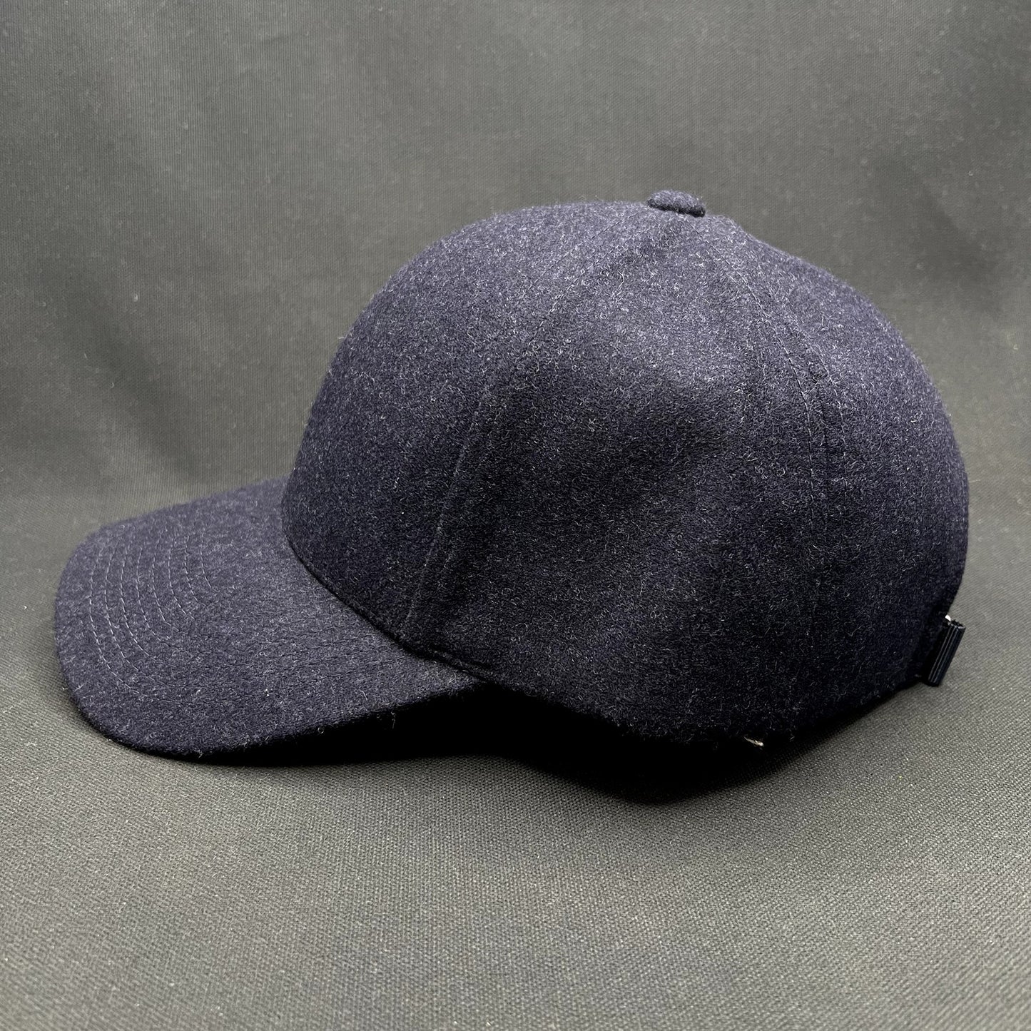 Varsity Headwear Cashmere Strapback Hat Navy Blue Luxury Dad Cap Large