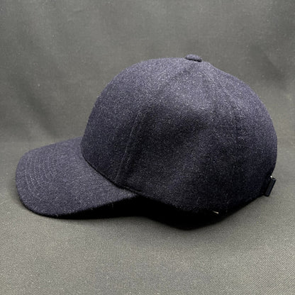 Varsity Headwear Cashmere Strapback Hat Navy Blue Luxury Dad Cap Large