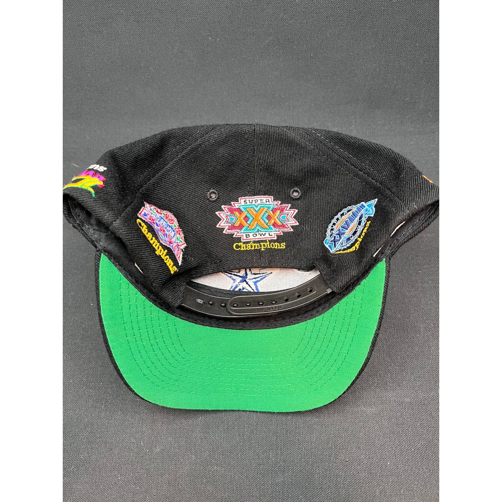 Vintage Dallas Cowboys Snapback Hat AnnCo 5X NFL Super Bowl Champs Black