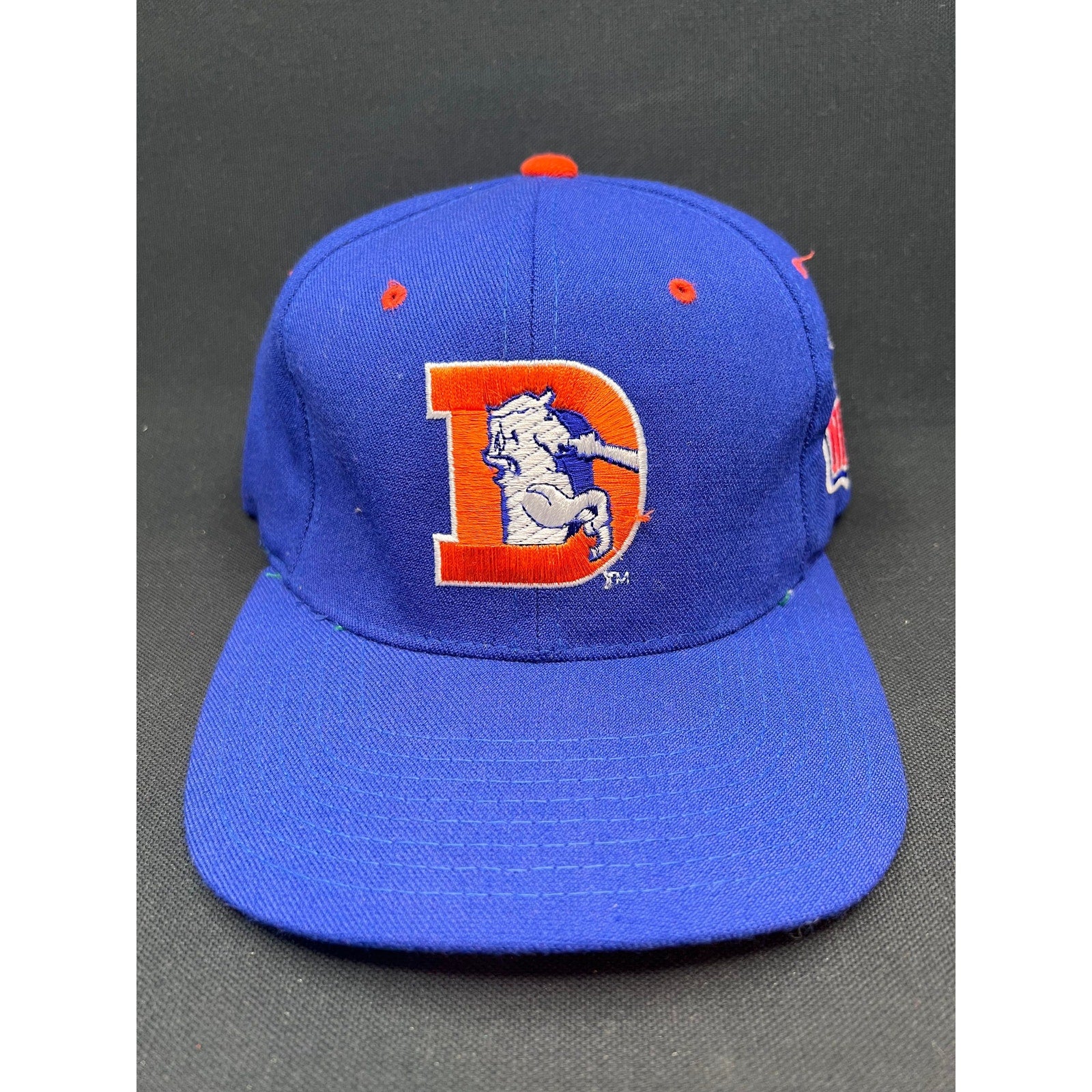 Vintage 1990s Denver Broncos “D Horse” Starter StarFit Hat NFL Pro Line 7–7¾