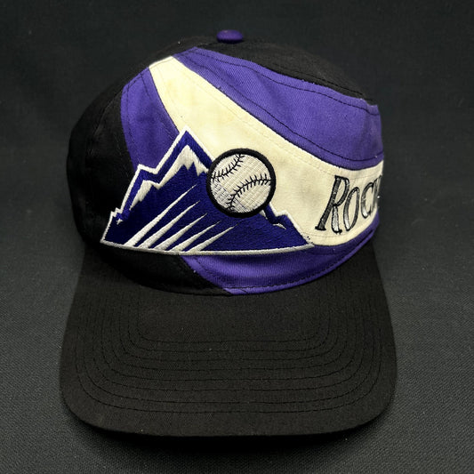 Vintage Colorado Rockies Snapback Hat Splash Panel MLB