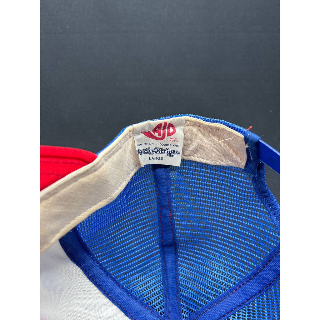 Vintage 1980s Chicago Blitz USFL Snapback Trucker Hat AJD Lucky Stripes USA