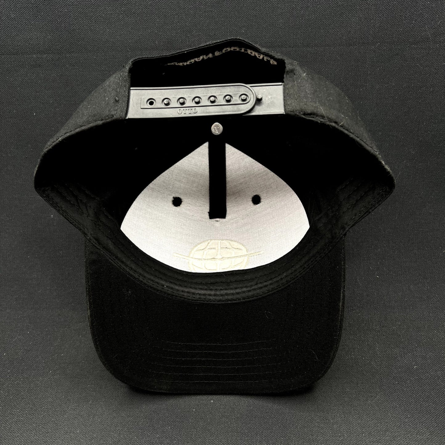 American Football Globe Logo Snapback Hat Black Adjustable Cap