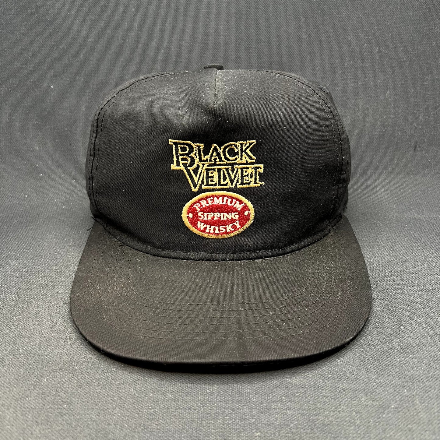 Vintage Black Velvet Premium Blended Canadian Whisky Snapback Hat Universal