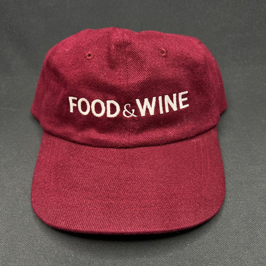 Vintage 90s Food & Wine Magazine Strapback Hat KC Caps USA