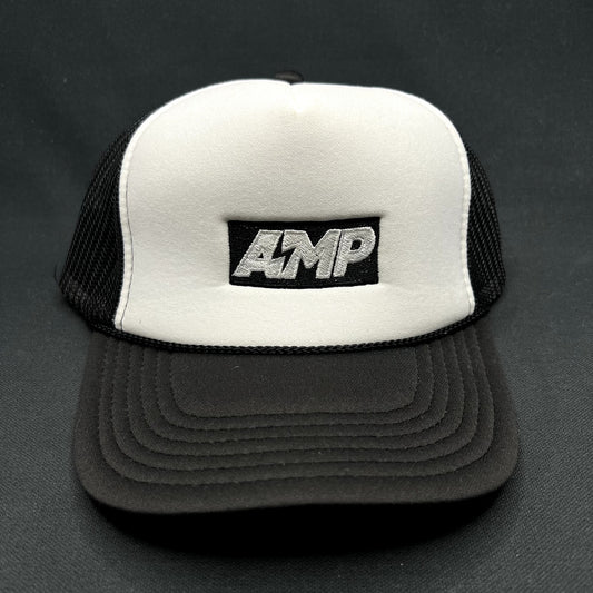 AMP Any Means Possible Trucker Hat Black White Snapback