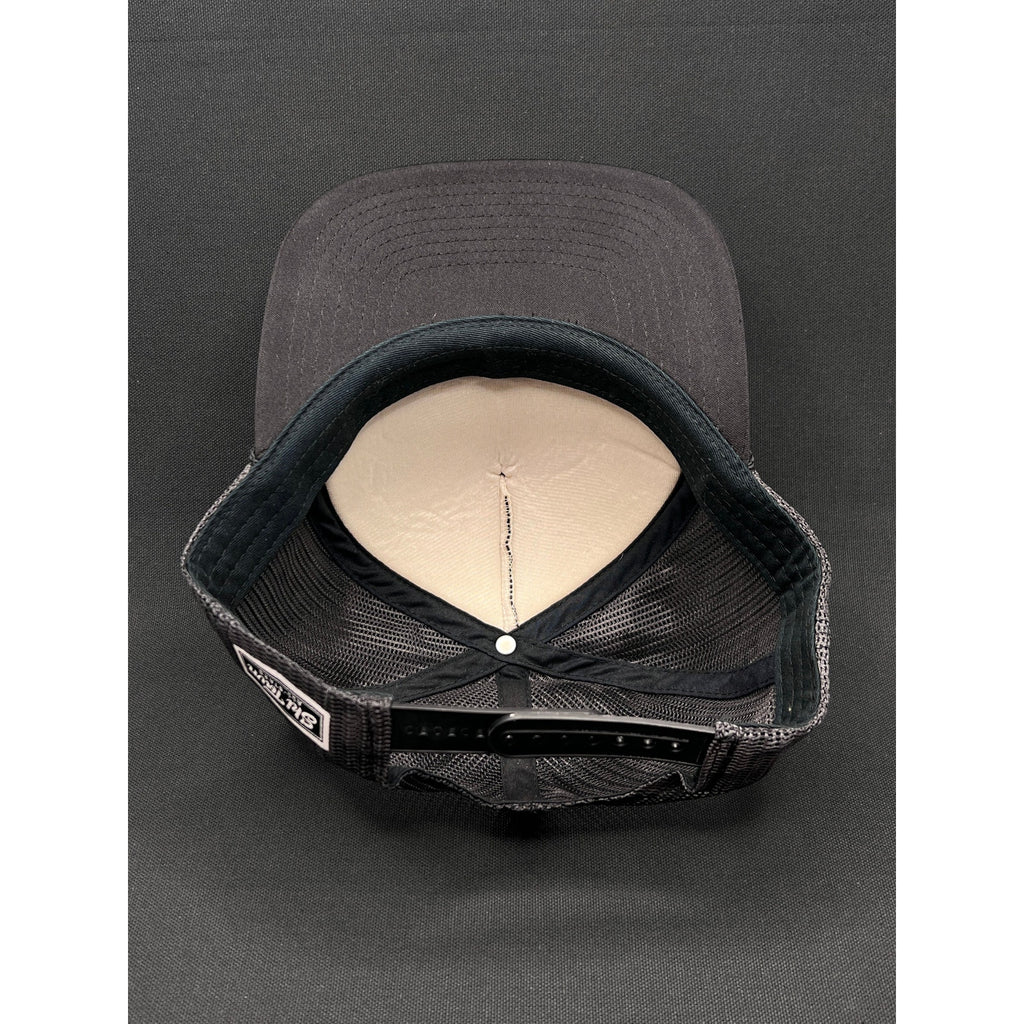 Vintage JAPOW Ski Town All-Stars Trucker Hat Black Mesh Snow Culture Cap