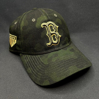 Boston Red Sox Camo Strapback Hat New Era 9TWENTY MLB Genuine Merchandise