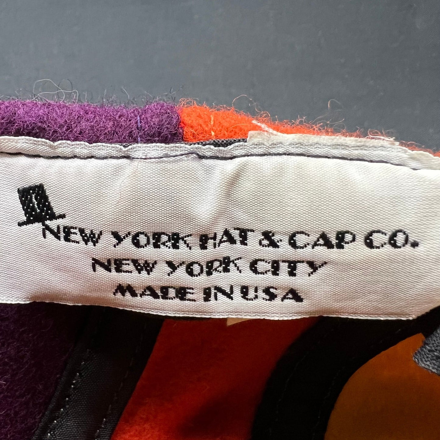 80s New York Hat Co Wool Color Block Fitted Cap USA