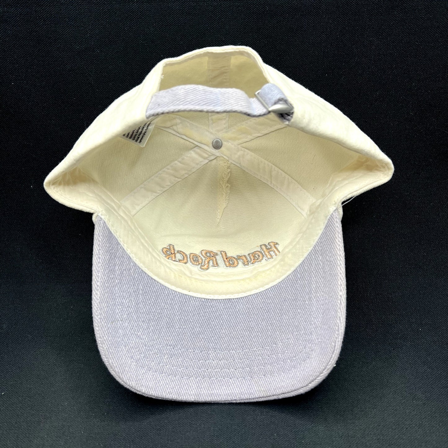 Hard Rock Cafe Pastel Logo Strapback Hat Rubi Cream Lavender Adjustable Cap