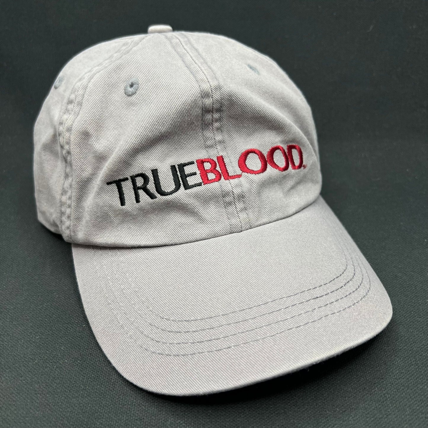 True Blood HBO Strapback Hat Gray Embroidered Logo TV Series Cap