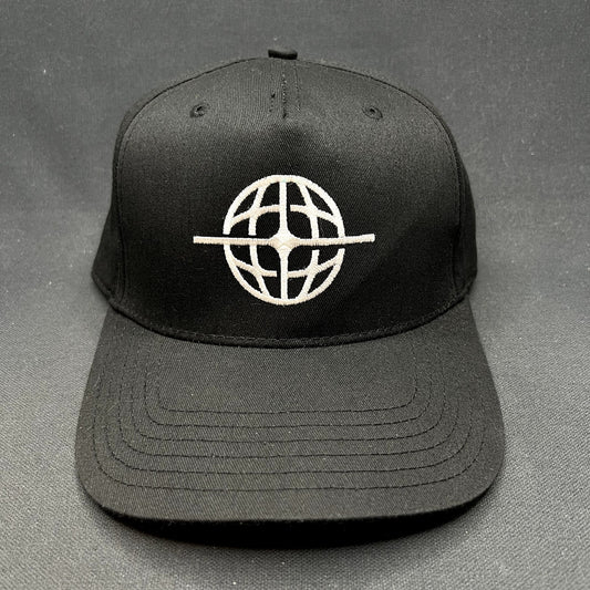 American Football Globe Logo Snapback Hat Black Adjustable Cap