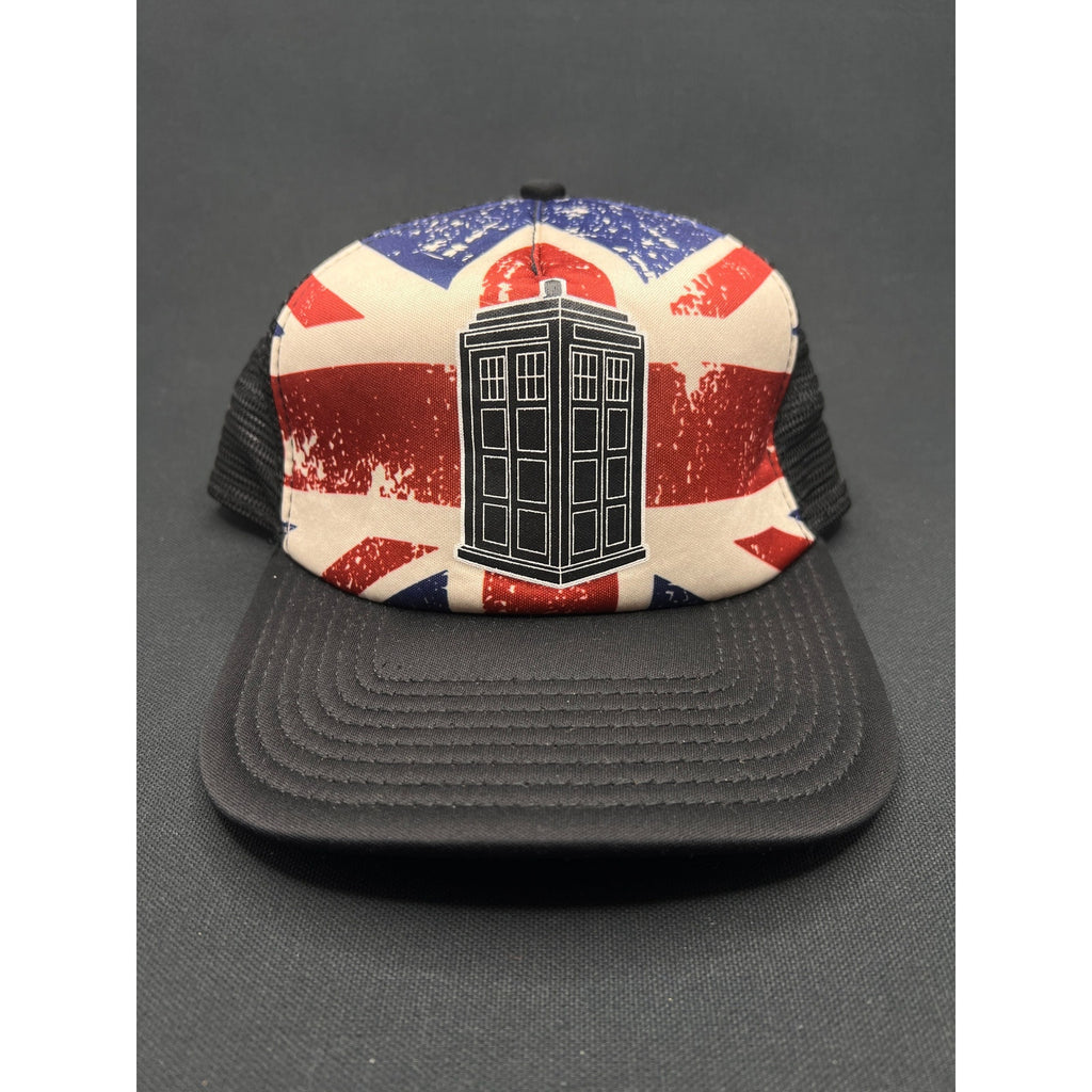 Doctor Who TARDIS Union Jack Trucker Hat – BBC Licensed Mesh Snapback (2010s)