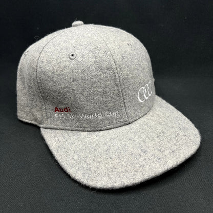 Audi FIS Alpine World Cup Wool Blend Snapback Hat Gray Felt Four Rings Cap