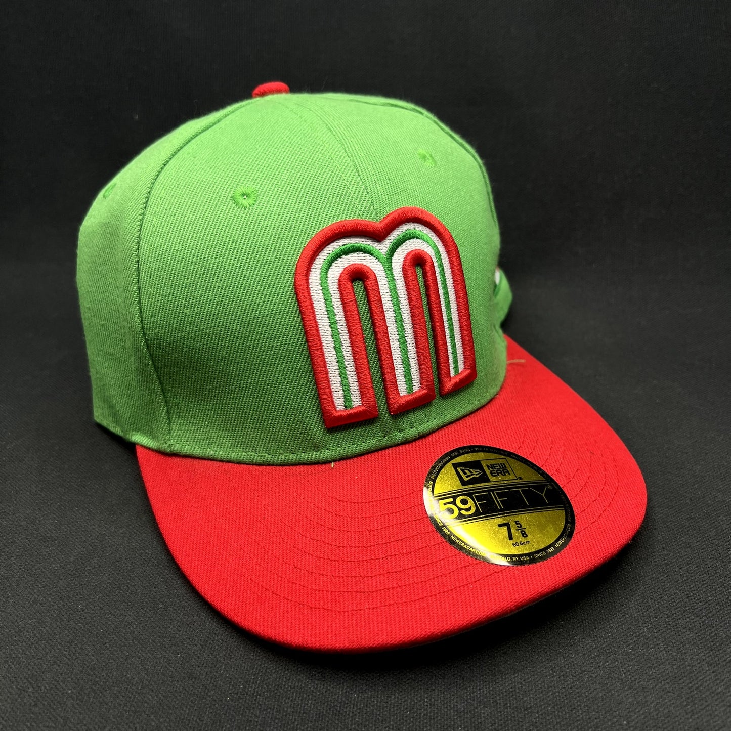 New Era 59FIFTY Mexico World Baseball Classic Fitted Hat 7 5/8 Green Red