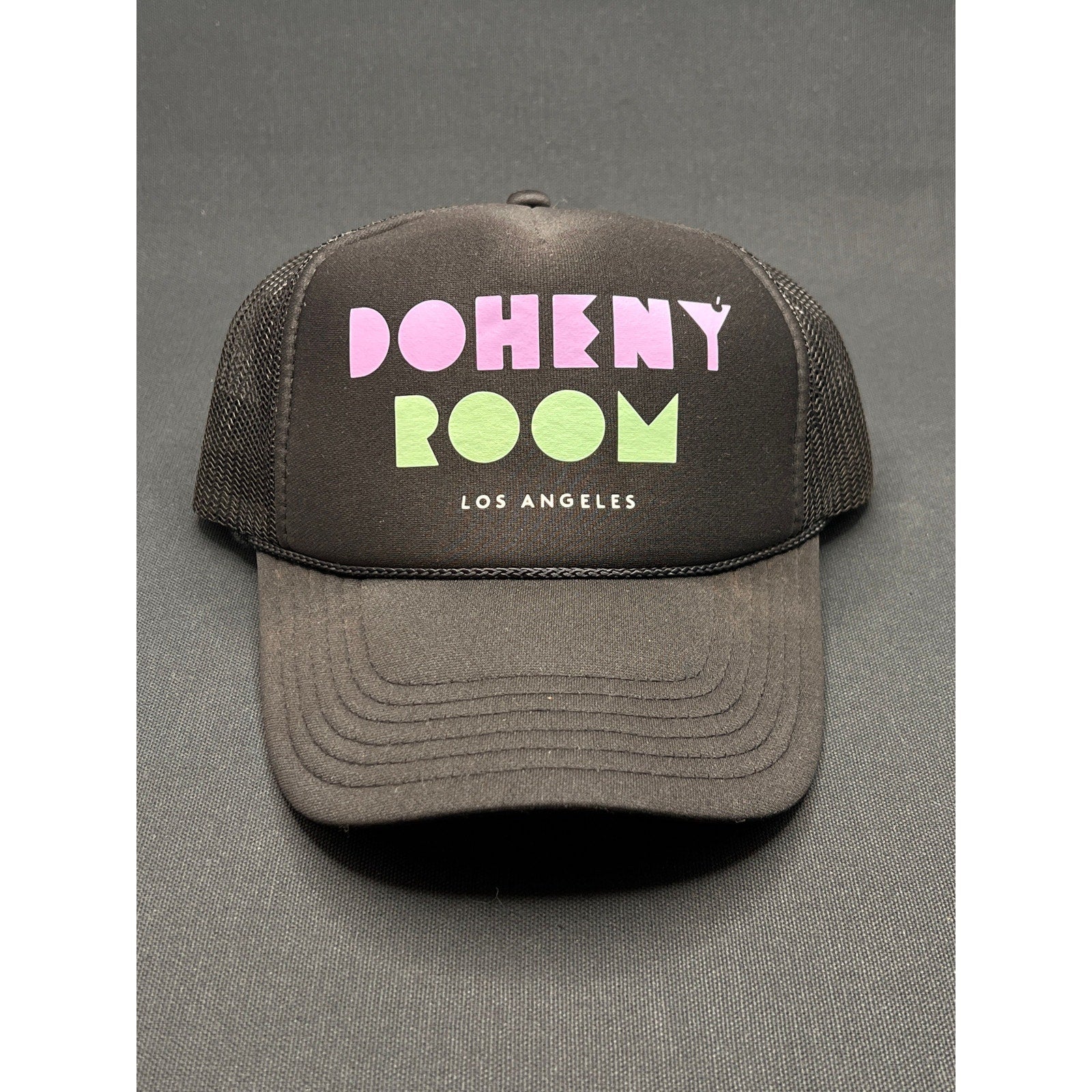 Doheny Room Los Angeles California Black Mesh Snapback Trucker Hat