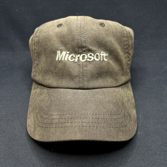 Vintage Microsoft Strapback Hat Port Authority Tech Company Cap