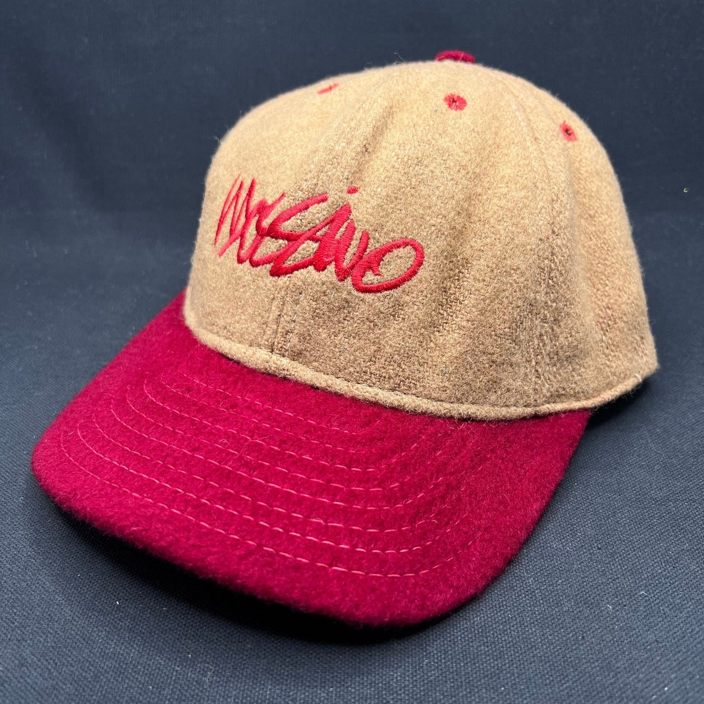 Vintage Moschino Script Wool Snapback Hat Made in USA