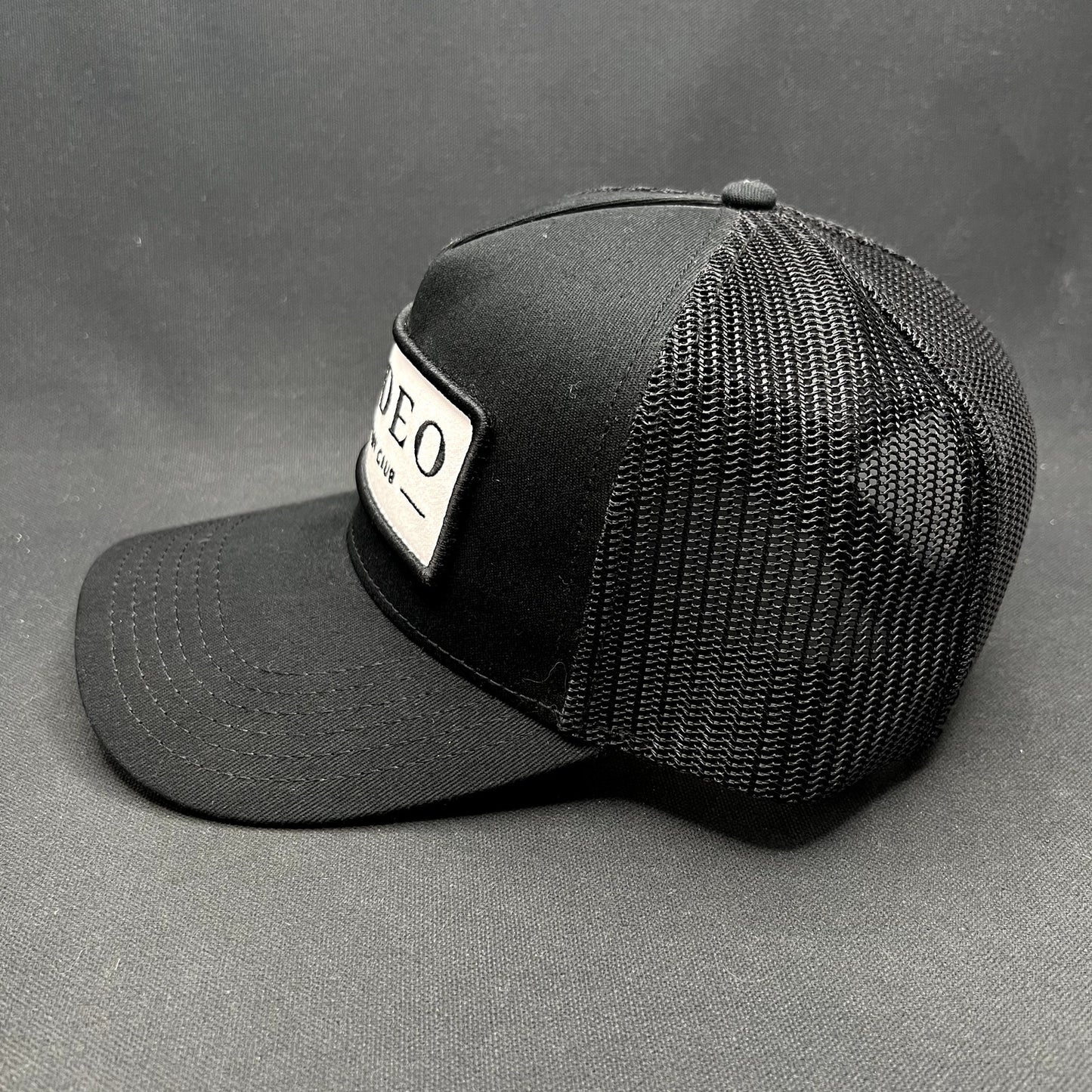 Rodeo Country Club Patch Snapback Trucker Hat Black Mesh Golf Westernaa