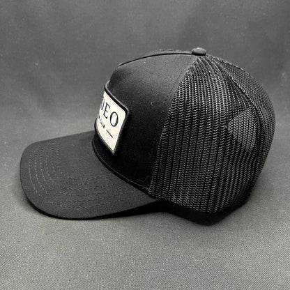 Rodeo Country Club Patch Snapback Trucker Hat Black Mesh Golf Westernaa