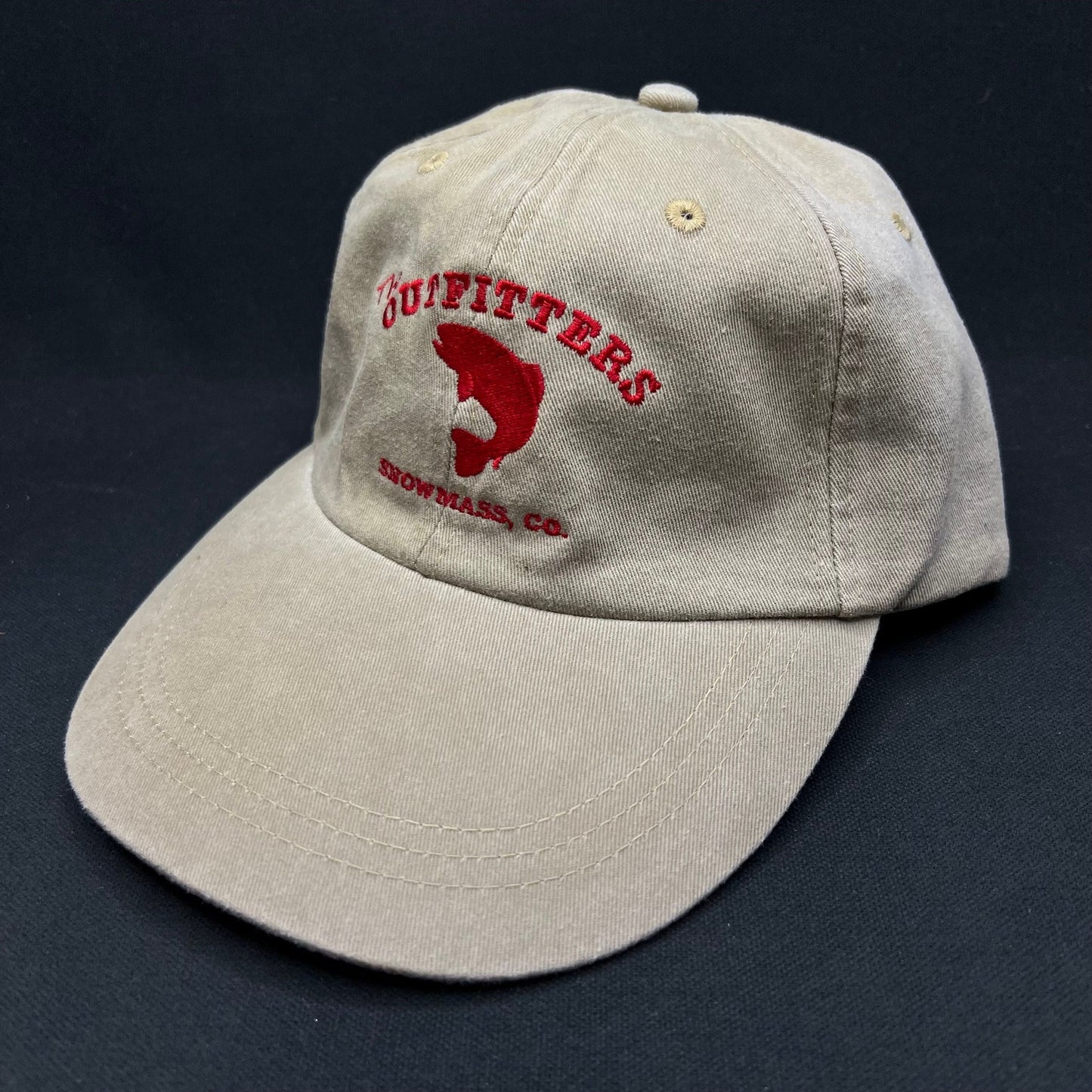 Vintage The Outfitters Snowmass CO Strapback Hat Fishing Logo