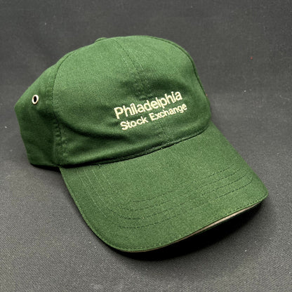 Vintage Philadelphia Stock Exchange Strapback Hat Green KC Caps Made in Canada
