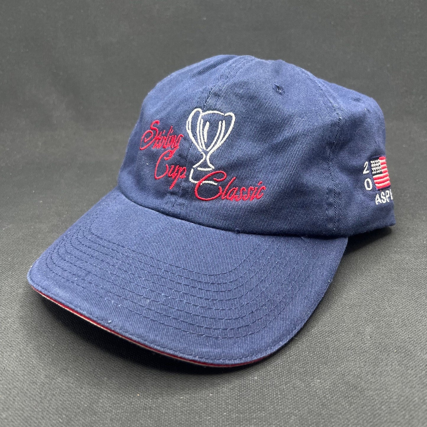 Vintage Wells Fargo Sterling Cup Classic Strapback Hat Navy Golf Cap