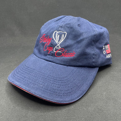 Vintage Wells Fargo Sterling Cup Classic Strapback Hat Navy Golf Cap