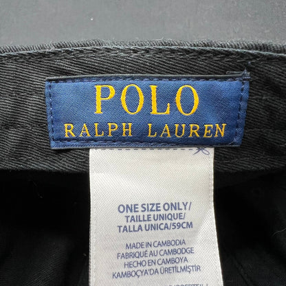 Polo Ralph Lauren Strapback Hat Black Red Pony Classic Cap