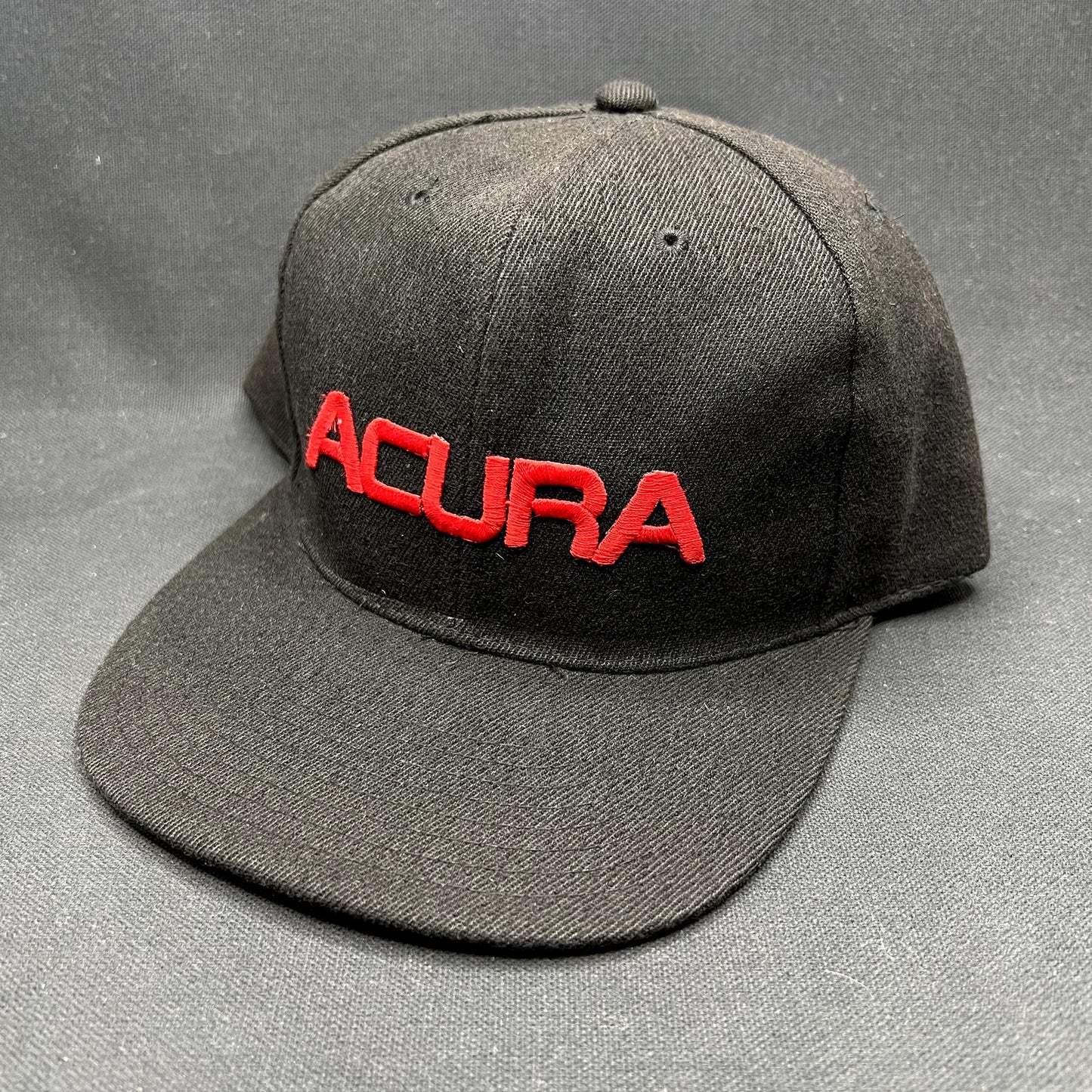 Acura Head To Toe Snapback Hat Black Red Embroidered Cap
