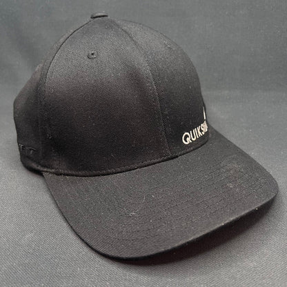 Y2K Quiksilver Flexfit Fitted Hat Black Surf Skate Cap L/XL