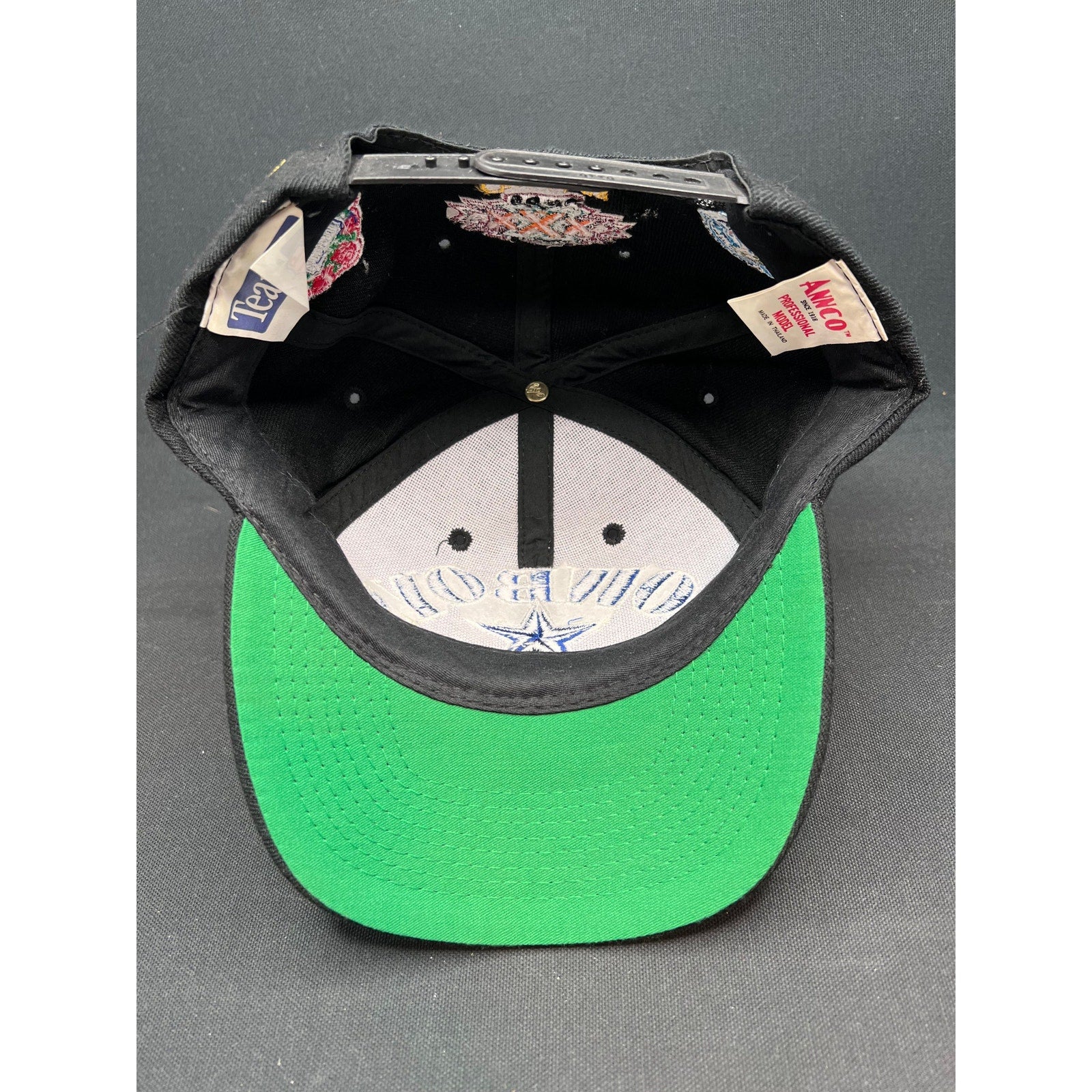 Vintage Dallas Cowboys Snapback Hat AnnCo 5X NFL Super Bowl Champs Black
