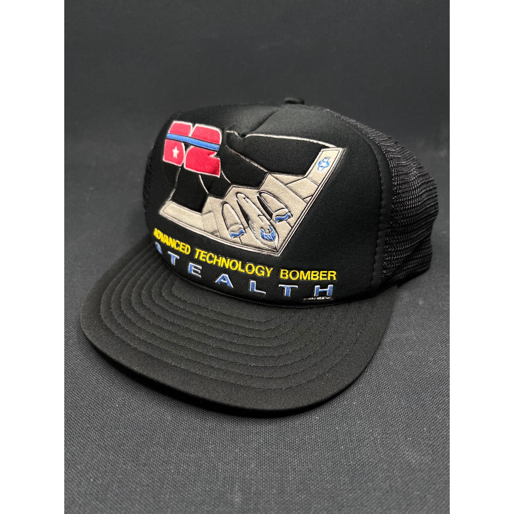 Vintage 1989 B2 Stealth Bomber Trucker Hat Advanced Tech Taiwan ROC