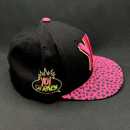 Yo! MTV Raps New Era 9FIFTY Snapback Hat Pink Black S/M Retro