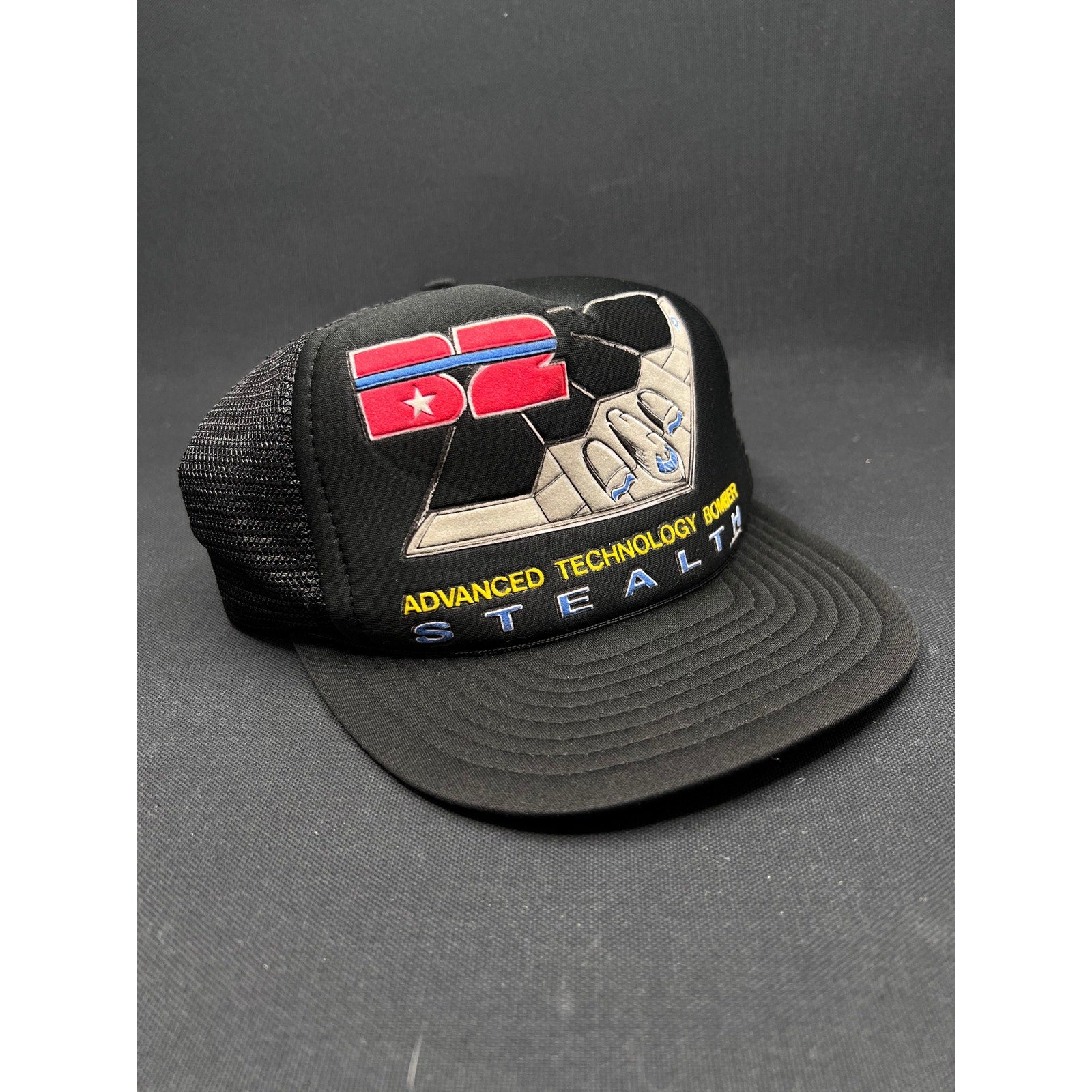Vintage 1989 B2 Stealth Bomber Trucker Hat Advanced Tech Taiwan ROC
